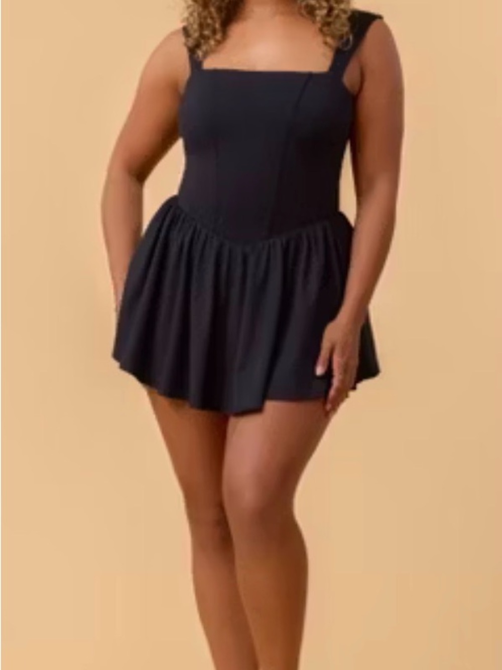 Blogilates Women's Mommy & Me Princess Bow Back Dress w/shorts  size Small